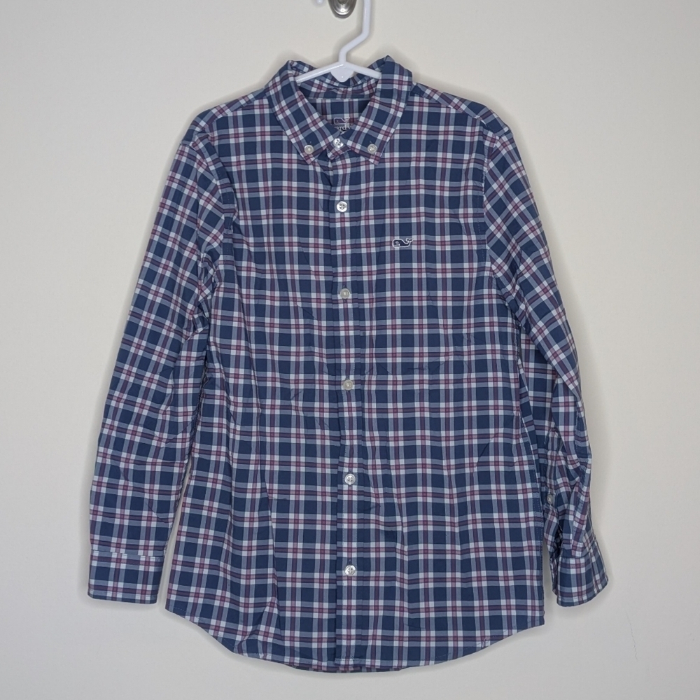 Vineyards Vines Performance Plaid Button Down Whale Shirt 7